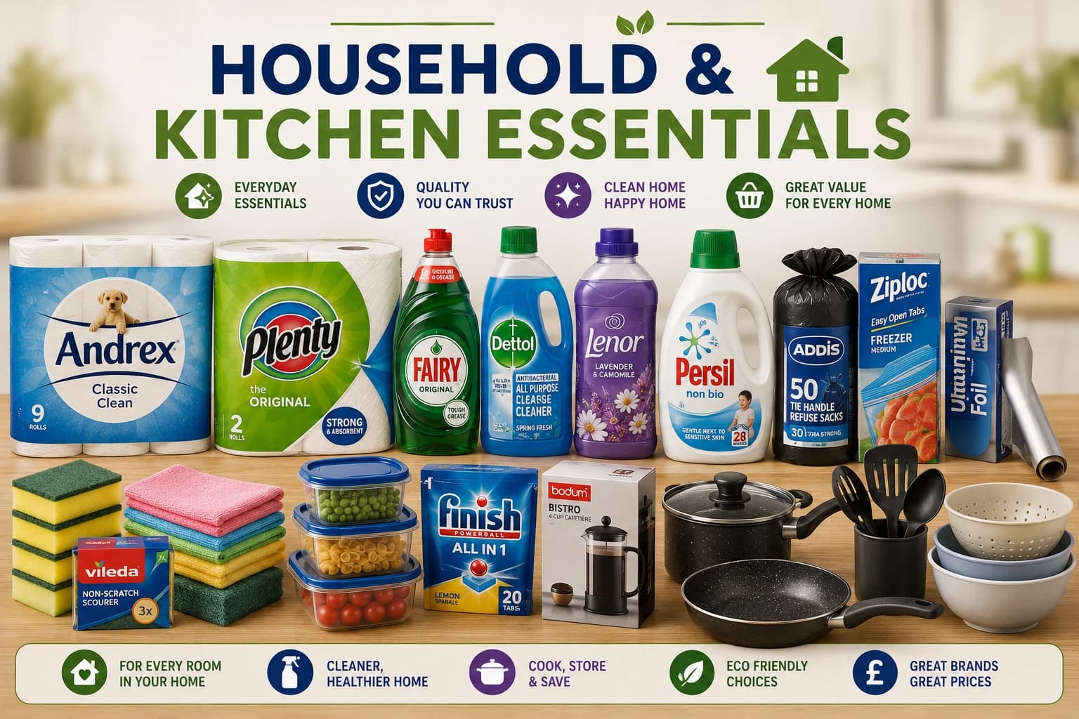 Household & Kitchen Essentials category artwork